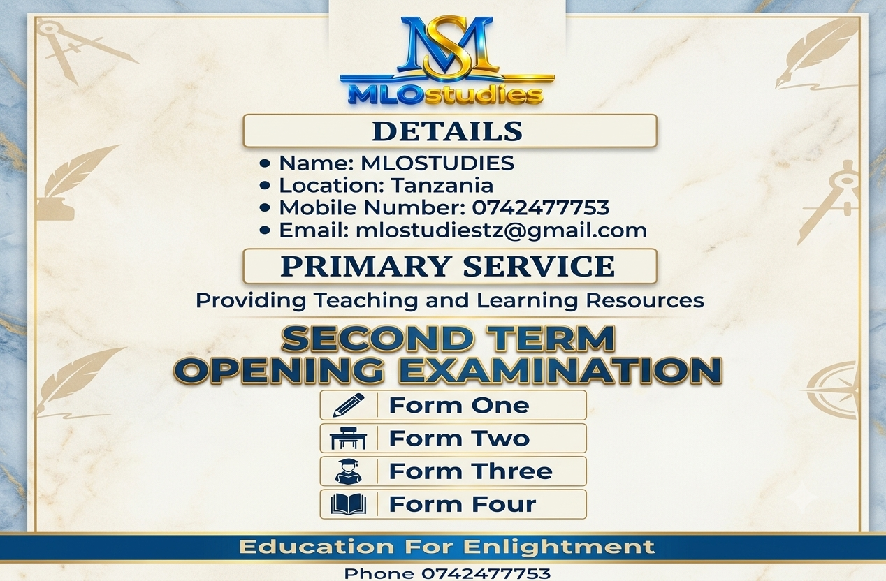 FORM TWO CHEMISTRY SECOND TERM OPENING EXAM 2026