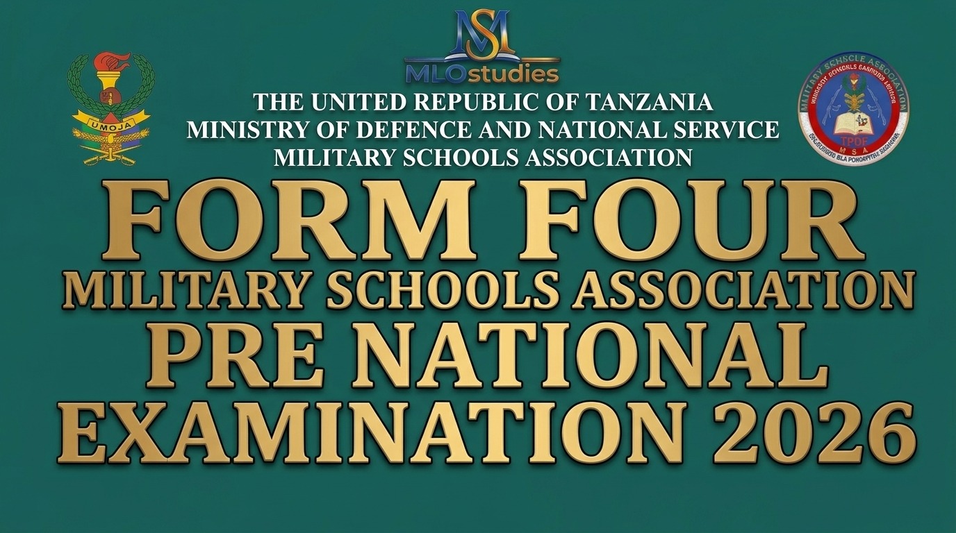 Form Four — MILITARY SCHOOLS ASSOCIATION PRE NATIONAL EXAMINATION WITH MARKING SCHEMES — 2026