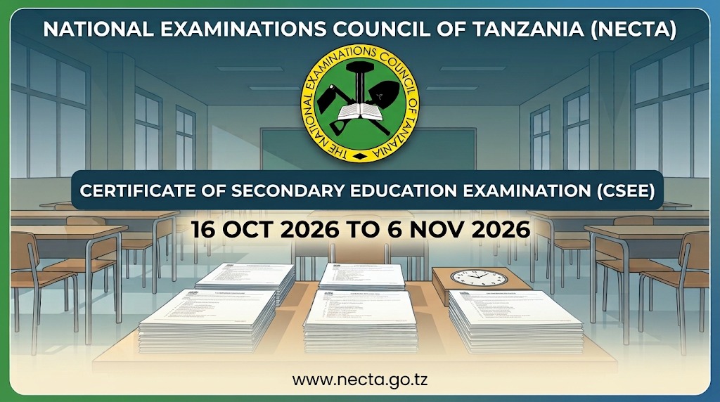 UPDATED CSEE TIME TABLE